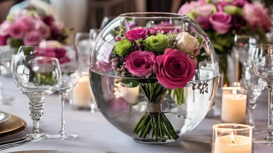 fish bowl wedding flowers to give you ideas! Fish Bowl Wedding Centerpieces.